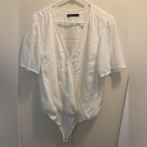 Abercrombie white Swiss dot body suit